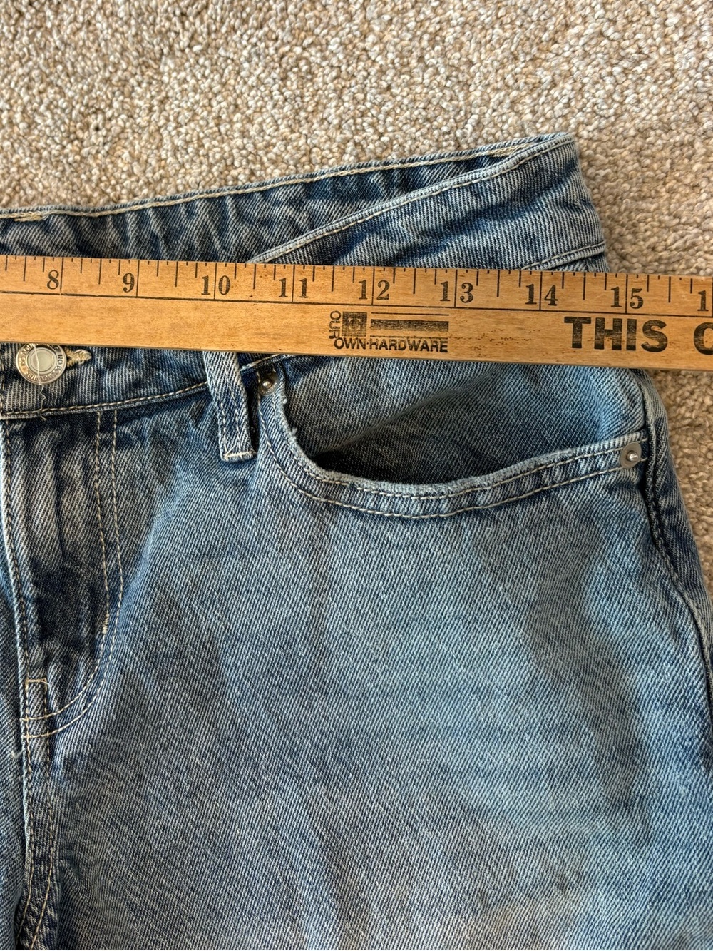No Boundaries Wide Leg Jeans Pink Satin Bow Ribbon Hem Side Slit Denim Size 4 - Picture 8 of 11